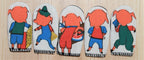 "FIVE LITTLE PIGGIES" + STORY - Set of 5 finger puppets