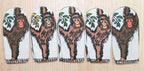 "FIVE LITTLE MONKEYS" + STORY - Set of 5 finger puppets